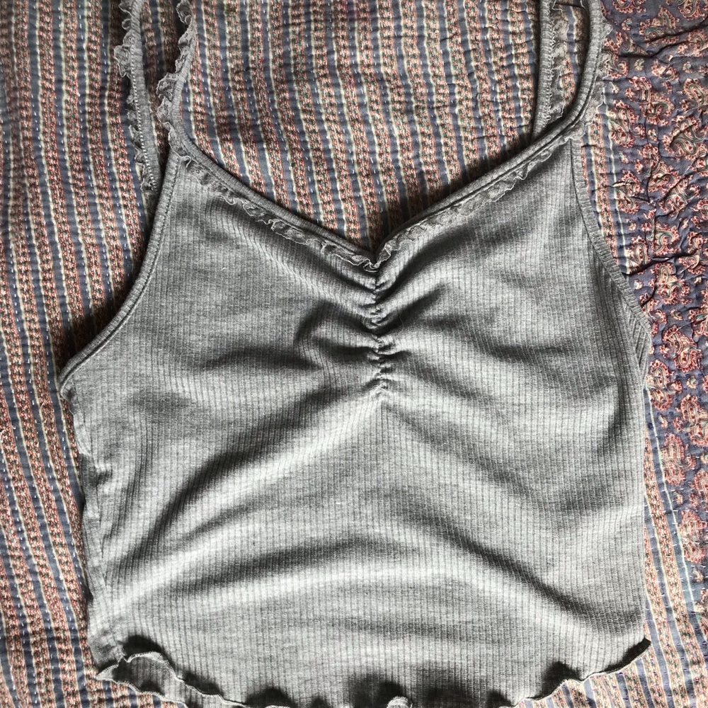 Grey tank with cute details